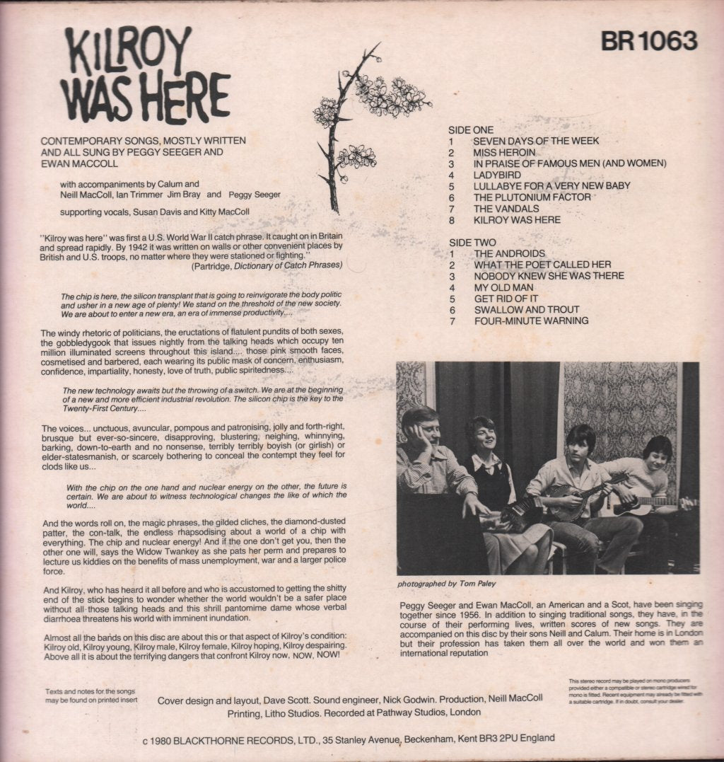 Ewan Maccoll And Peggy Seeger - Kilroy Was Here - Lp