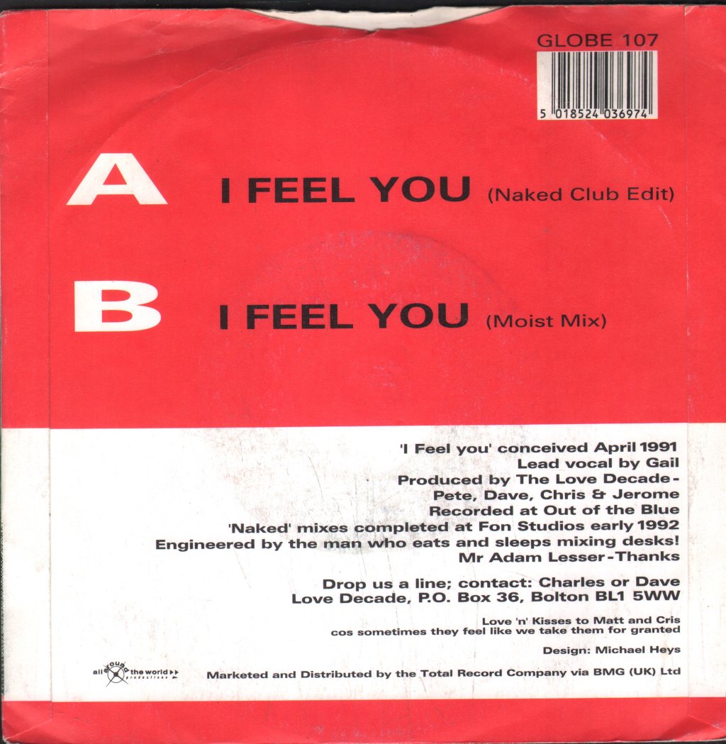 Love Decade - I Feel You - 7 Inch
