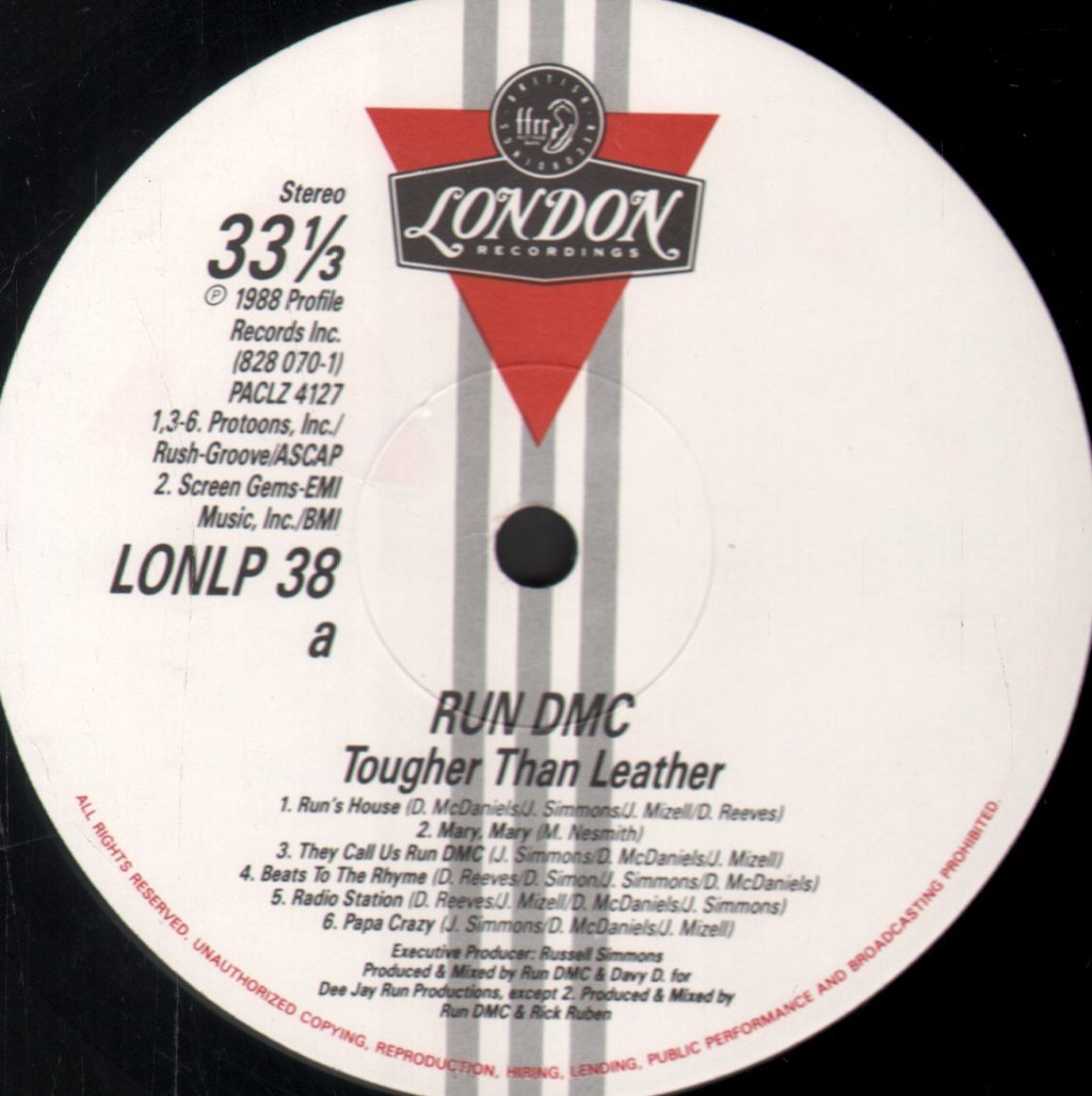 Run Dmc - Tougher Than Leather - Lp