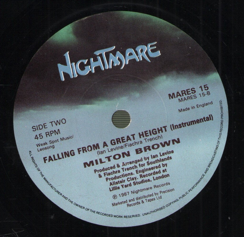 Milton Brown - Falling From A Great Height - 7 Inch