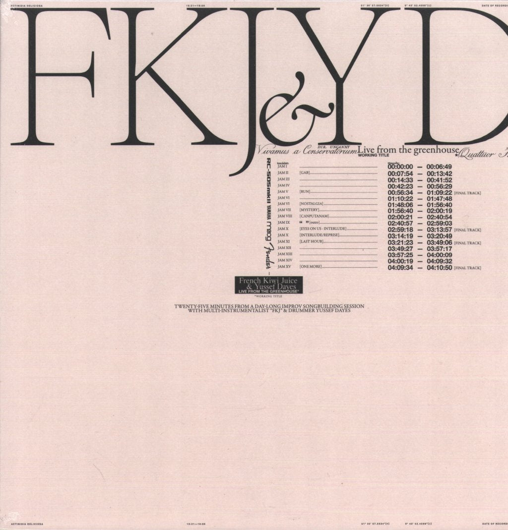 Fkj and Yussef Dayes - Live From the Greenhouse - Lp