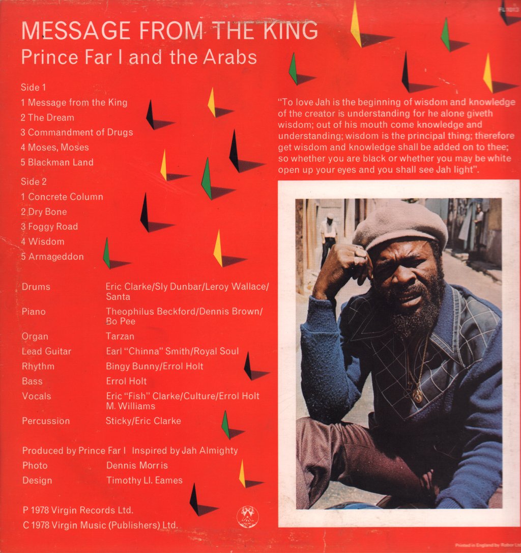 Prince Far I And The Arabs - Message From The King - Lp
