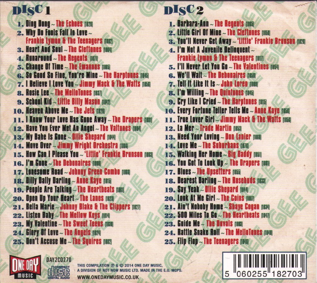 Various Artists - Ding Dong: The Gee Records Story 1956-1962 - Double Cd