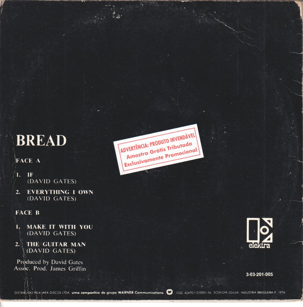 Bread - If / Everything I Own / Make It With You / The Guitar Man - 7 Inch