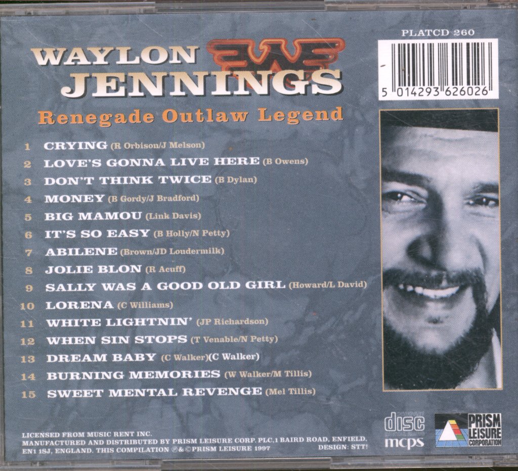 Waylon Jennings - Renegade Outlaw Legend - Cd