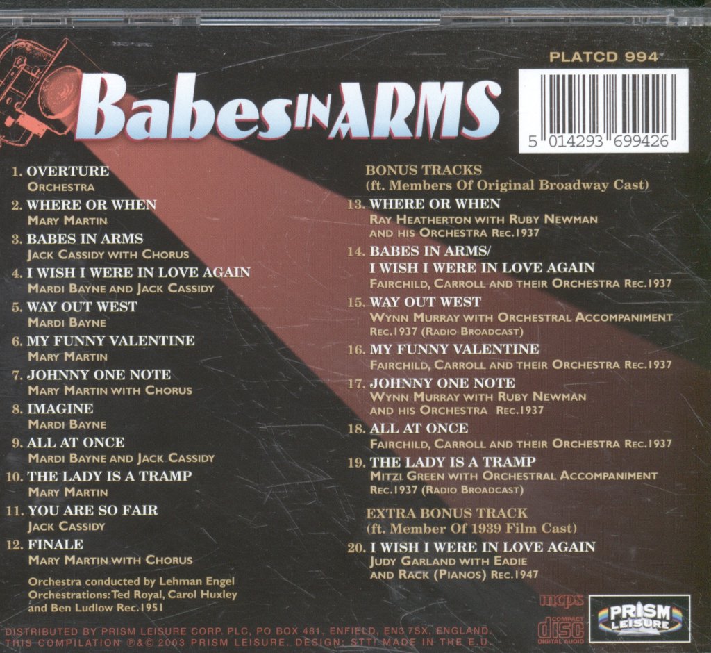 Various Artists - Babes In Arms - Cd