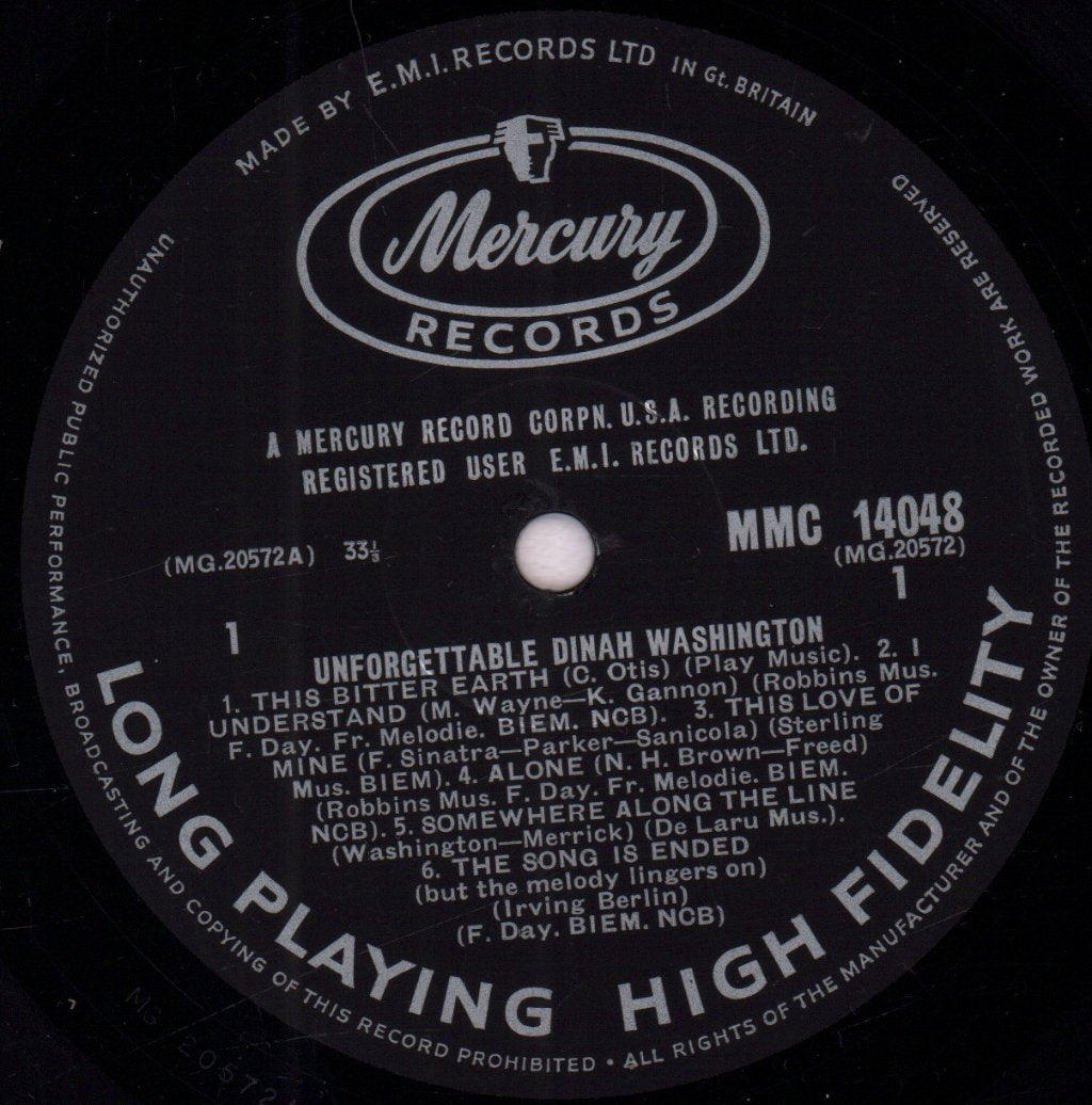 Dinah Washington - Unforgettable - Lp