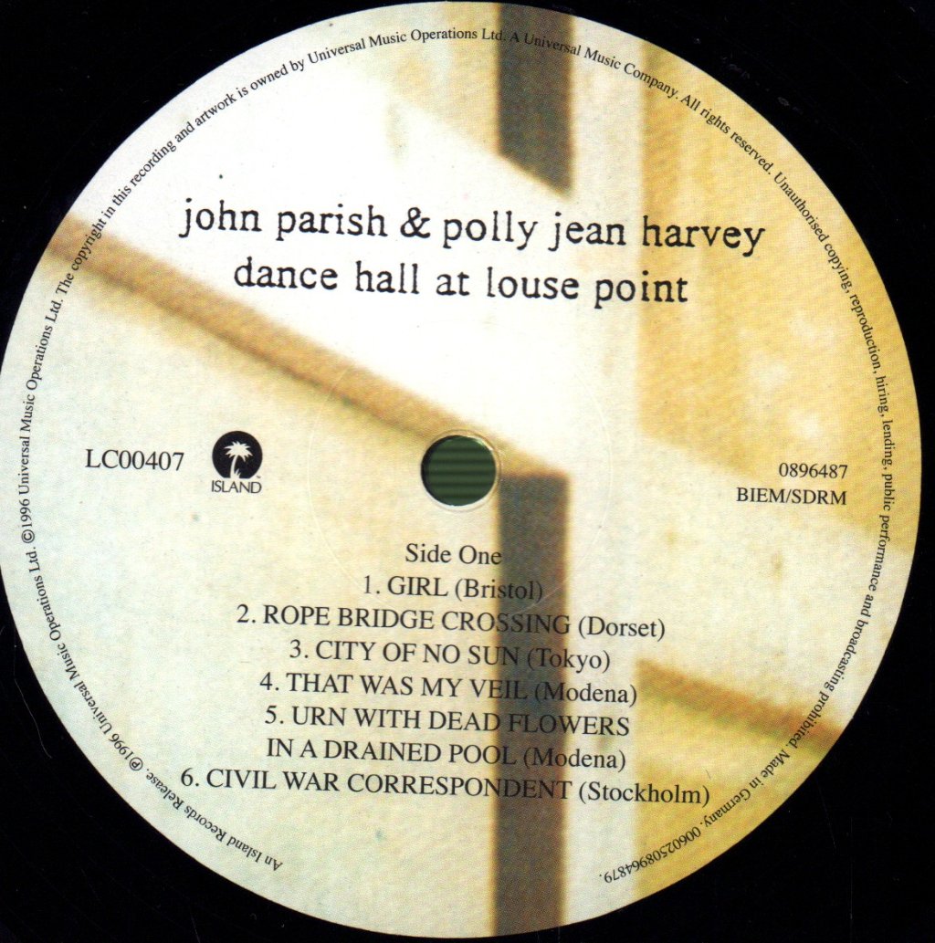 John Parish And Polly Jean Harvey - Dance Hall At Louse Point - Lp