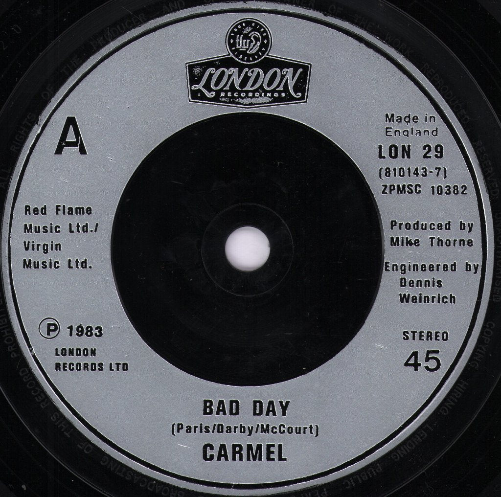 Carmel (80'S Female Vocal) - Bad Day - 7 Inch