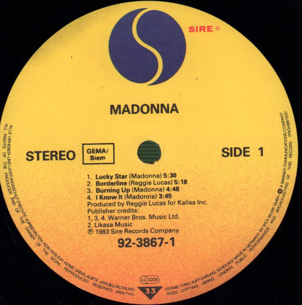 Madonna - First Album - Lp