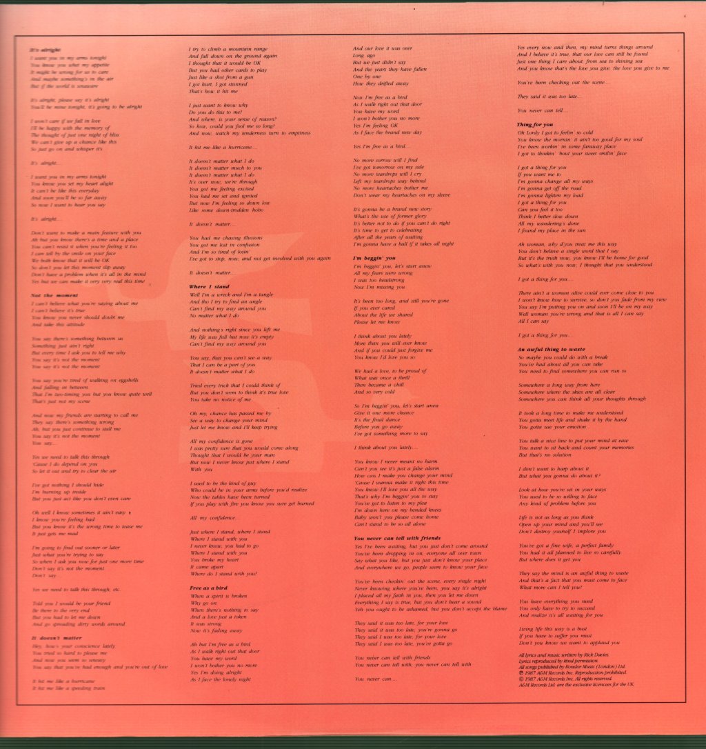 Supertramp - Free As A Bird - Lp