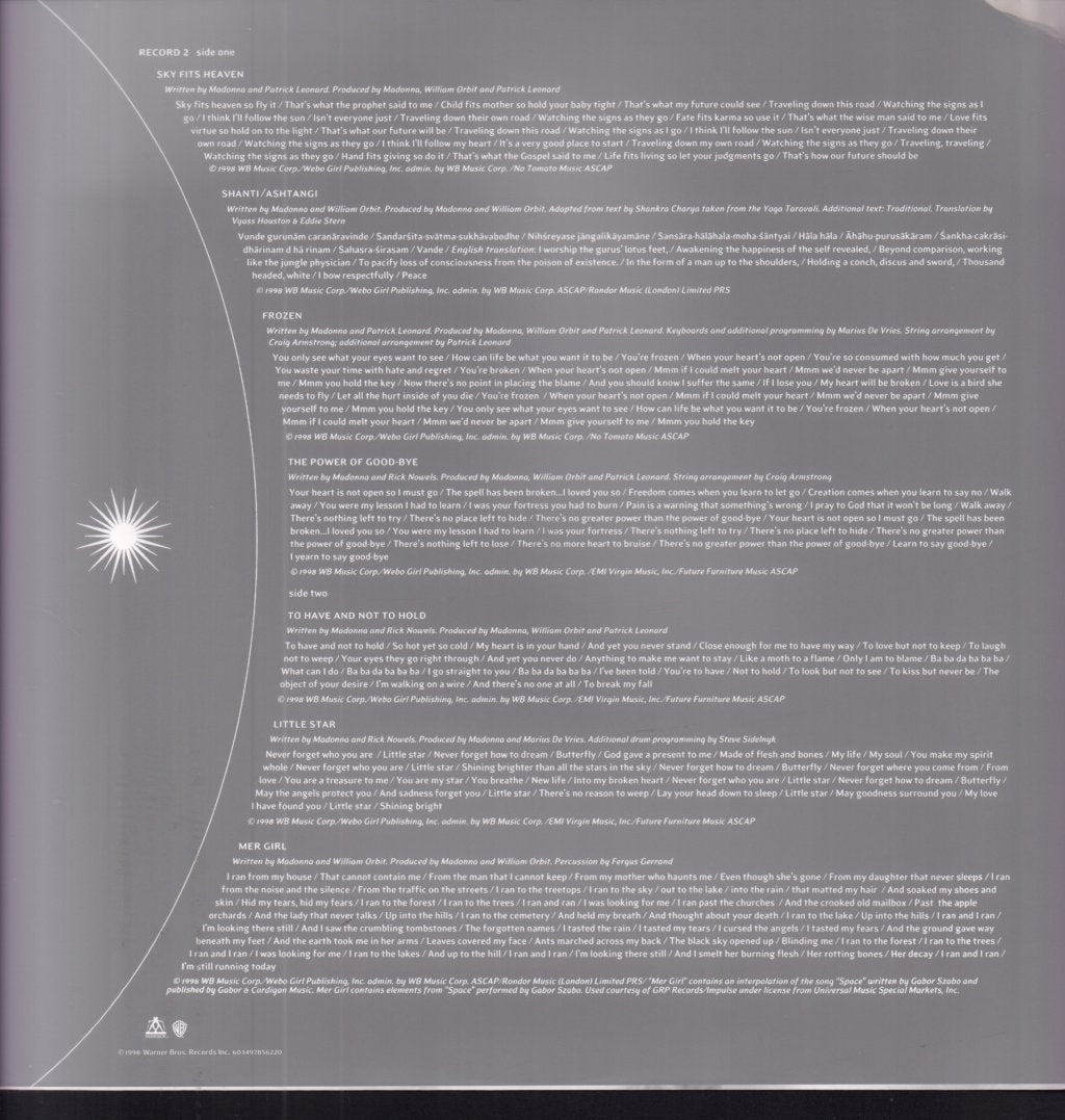Madonna - Ray Of Light - Double Lp