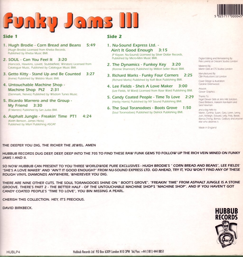 Various Artists - Funky Jams III - Lp