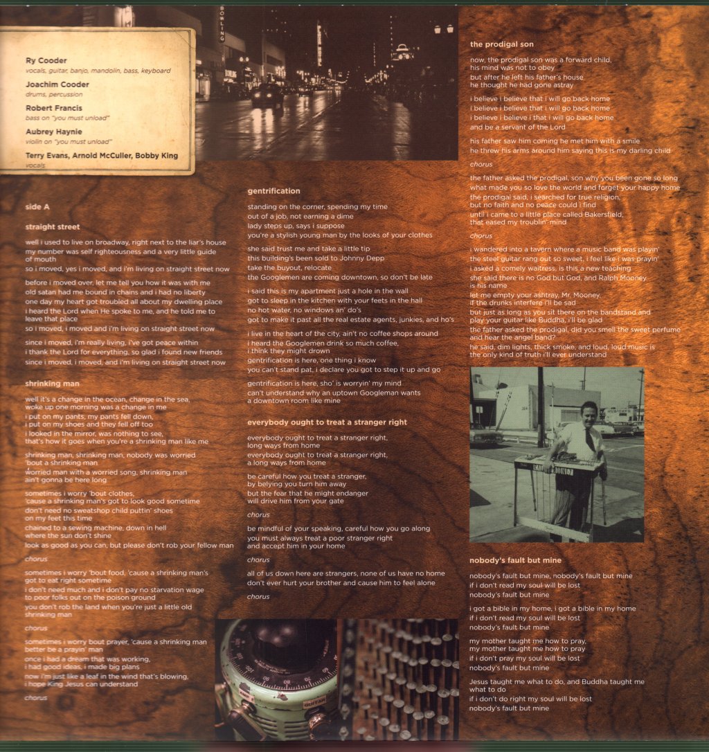 Ry Cooder - Prodigal Son - Lp