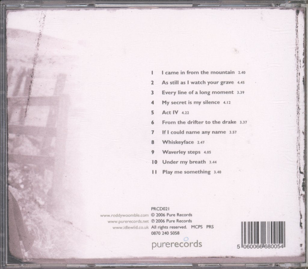 Roddy Woomble - My Secret Is My Silence - Cd