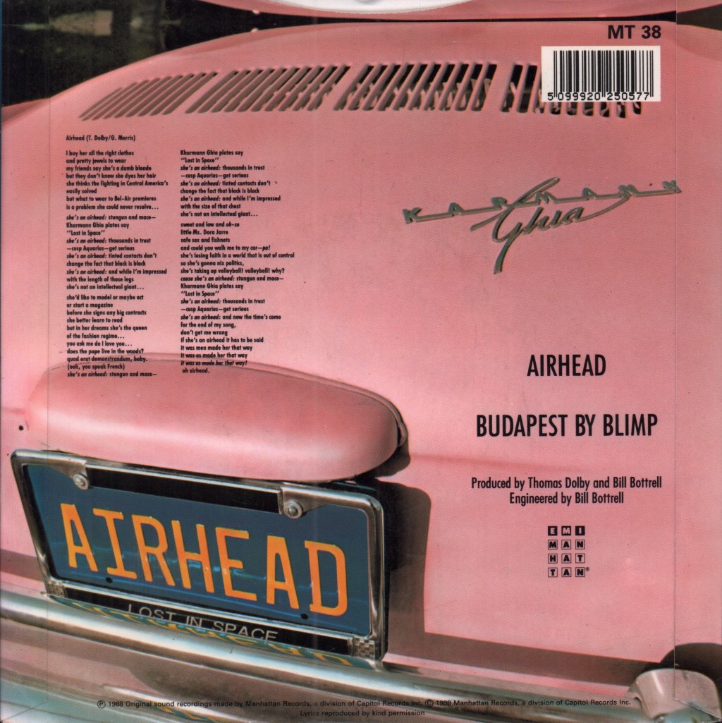 Thomas Dolby - Airhead - 7 Inch