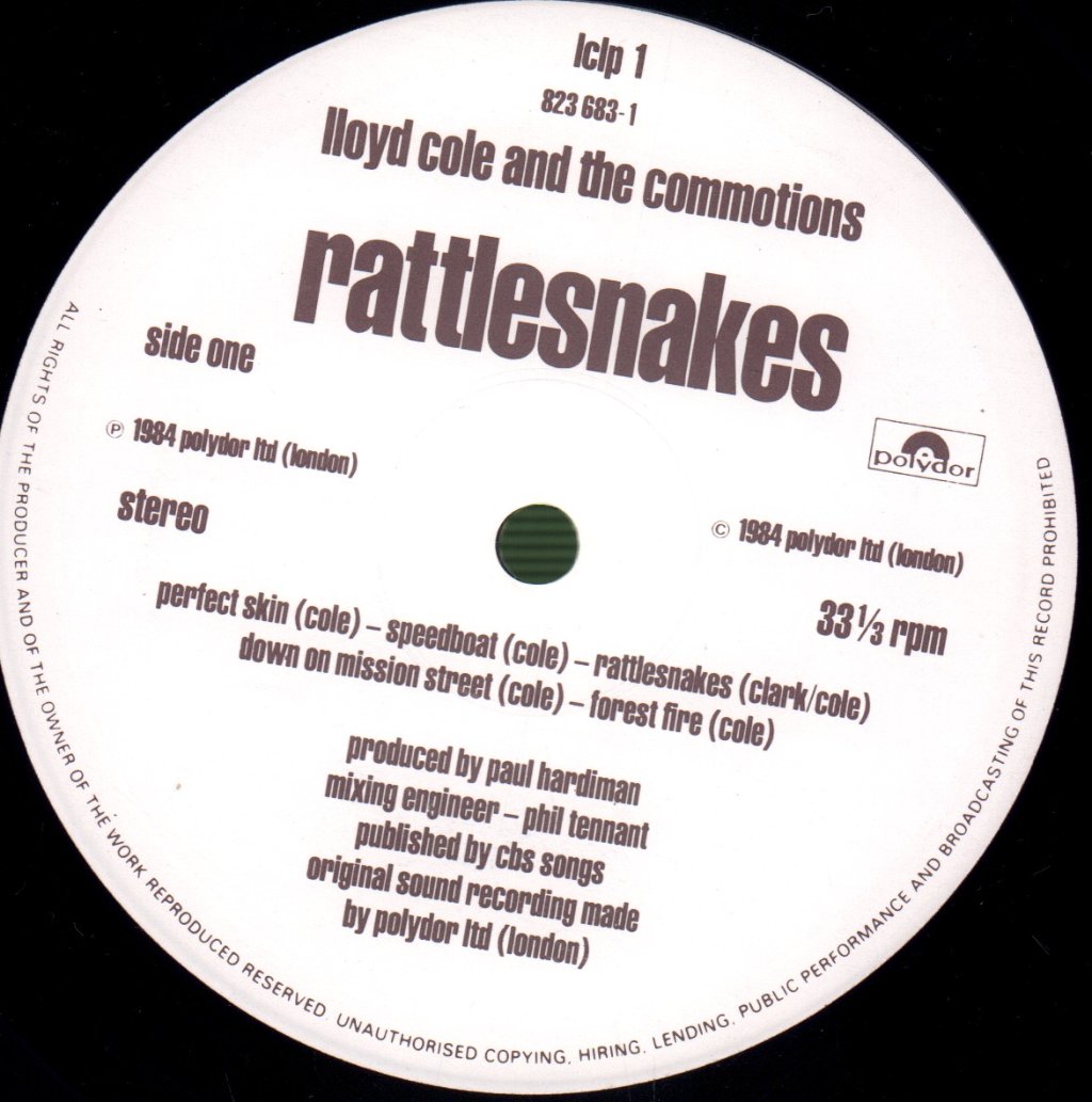 Lloyd Cole And The Commotions - Rattlesnakes - Lp