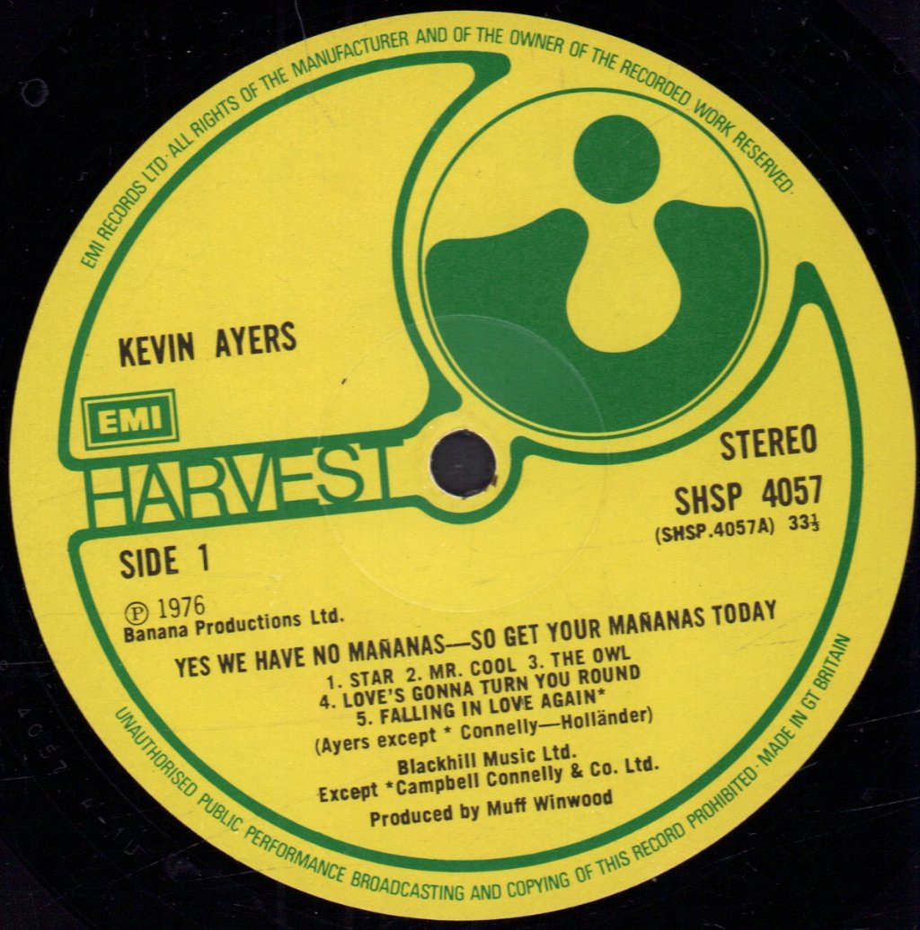 Kevin Ayers - Yes We Have No Mananas - Lp