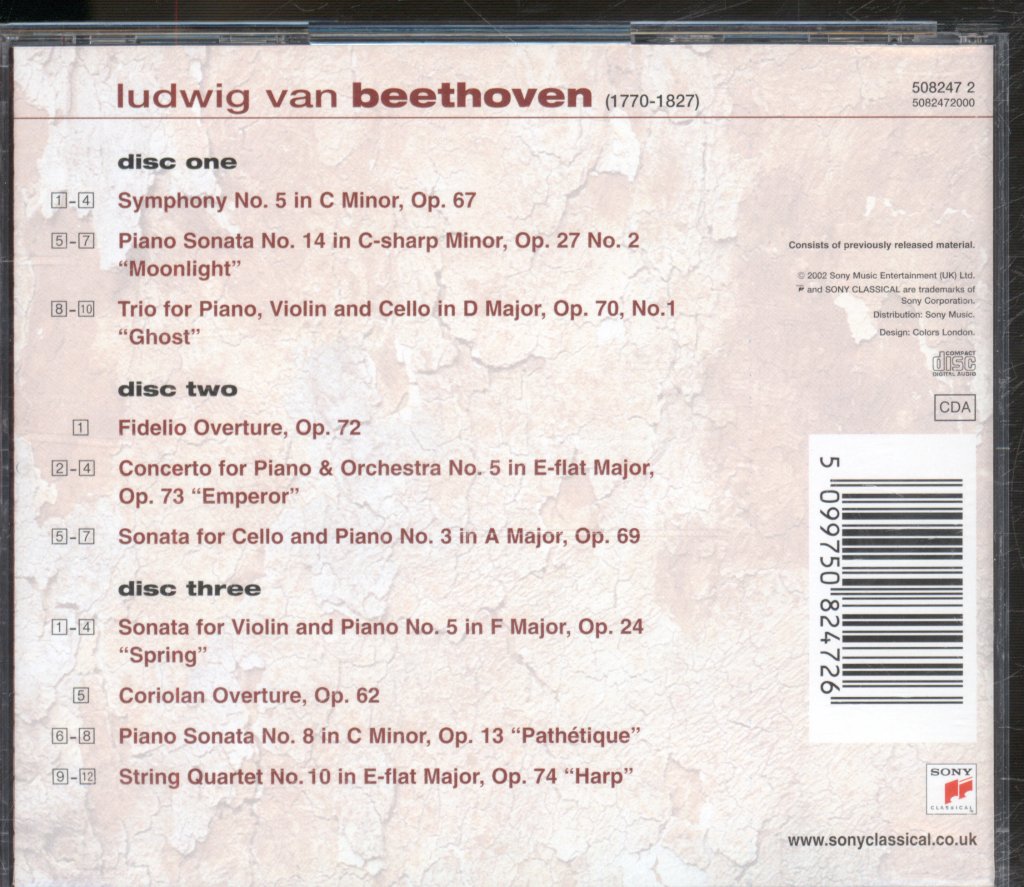 Rudolf Serki, George Szell, Cleveland Orchestra - Beethoven - Triple Cd