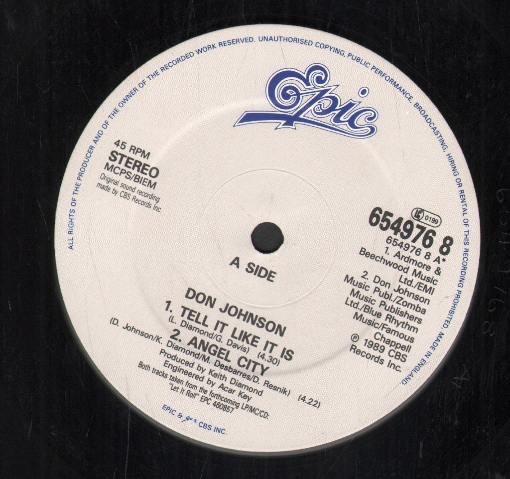 Don Johnson - Tell It Like It Is - 12 Inch