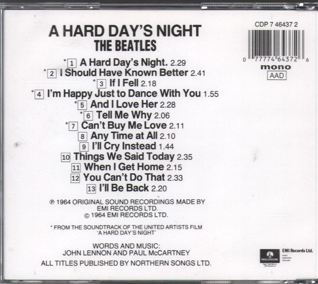 Beatles - A Hard Day's Night - Cd