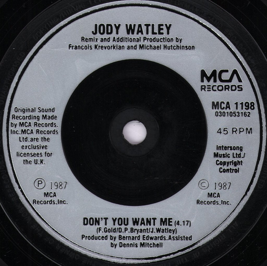 Jody Watley - Don't You Want Me - 7 Inch