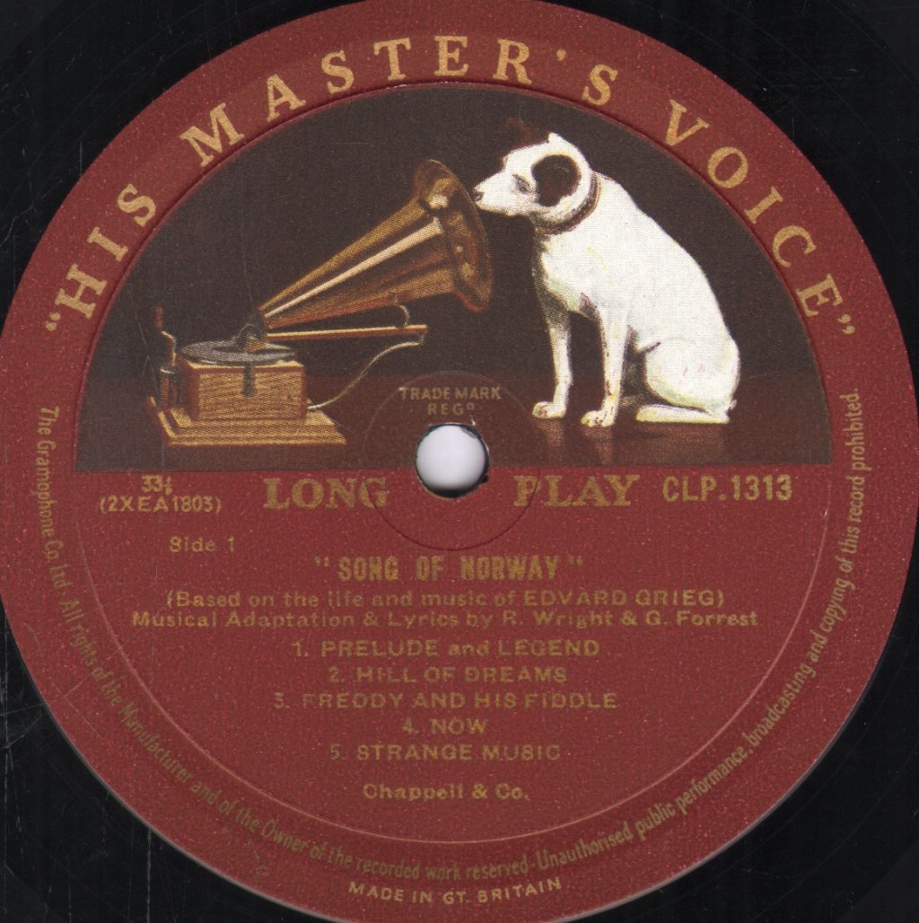 Semprini / Victoria Elliott / Thomas Round / Norma Hughes /  John Lawrenson - Song Of Norway - Lp
