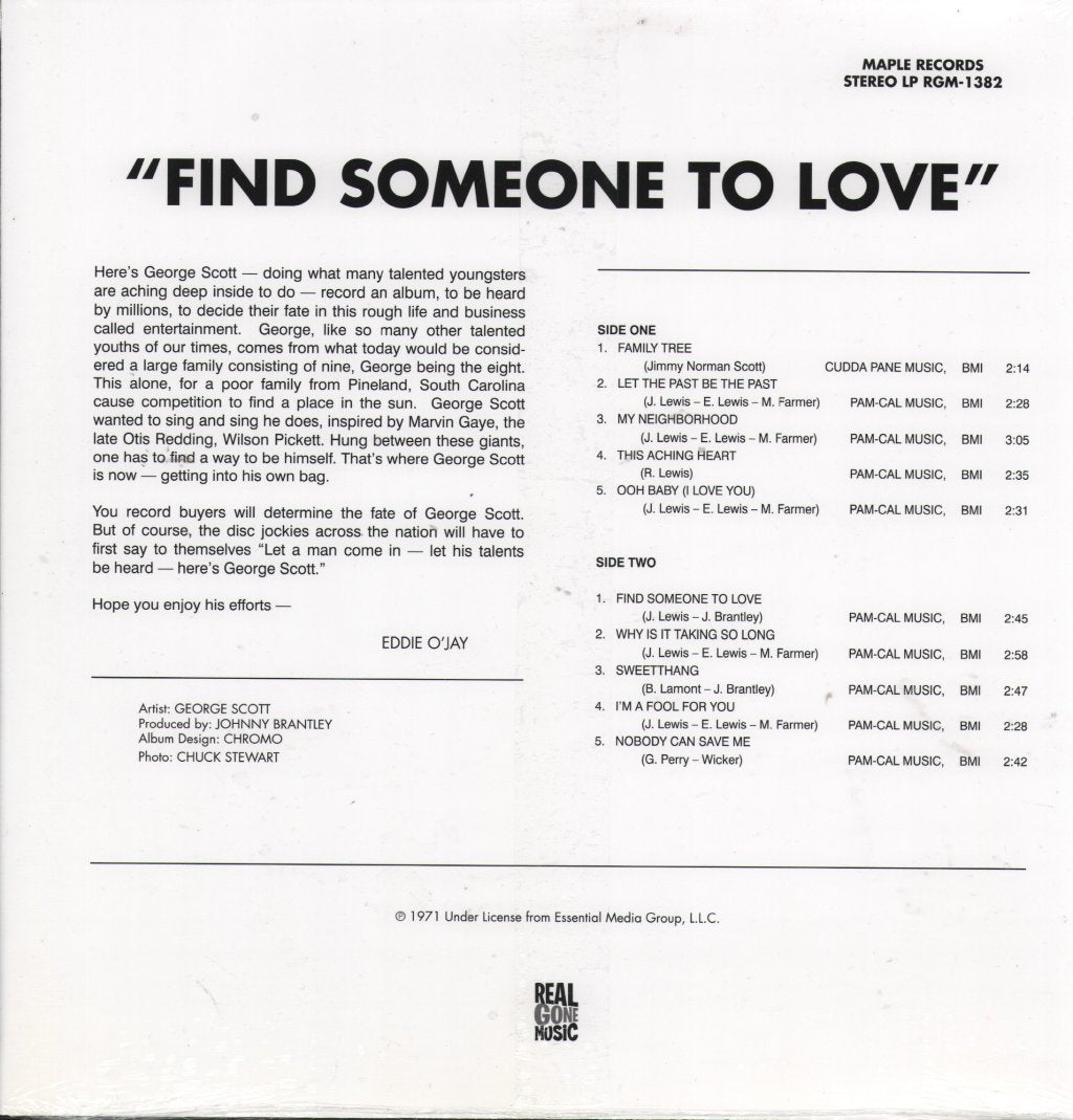 George Scott - Find Someone To Love - Lp