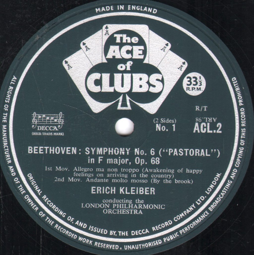 Erich Kleiber / London Philharmonic Orchestra - Beethoven: Symphony No. 6 ("Pastoral") In F Major, Op. 68 - Lp