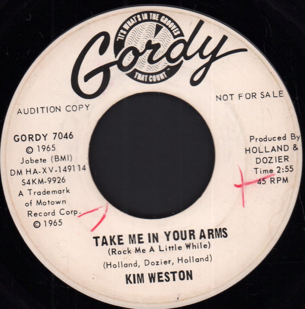 Kim Weston - Take Me In Your Arms (Rock Me A Little While) - 7 Inch