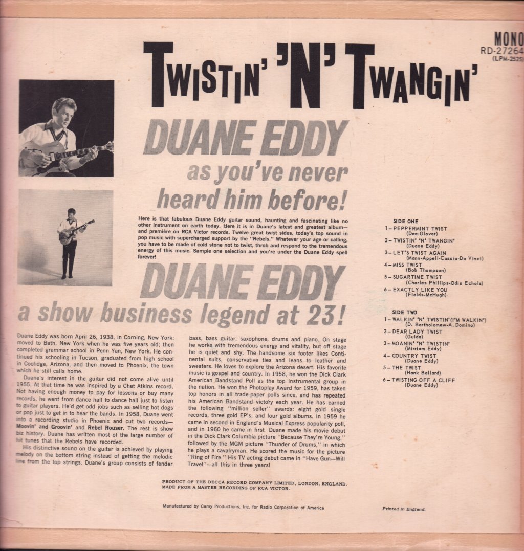 Duane Eddy - Twistin' N Twangin' - Lp