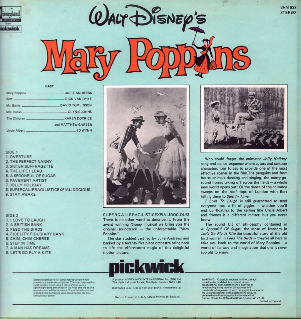 Various Artists - Mary Poppins (Songs From The Film) - Lp