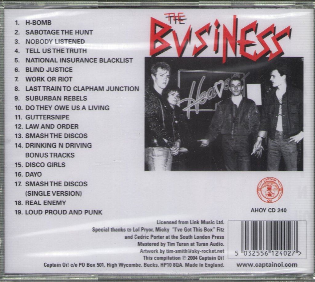 Business (Punk/Oi Group) - Smash The Disco's - Cd