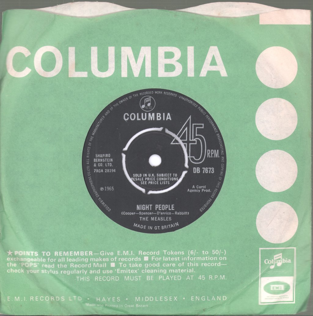 Measles - Night People - 7 Inch