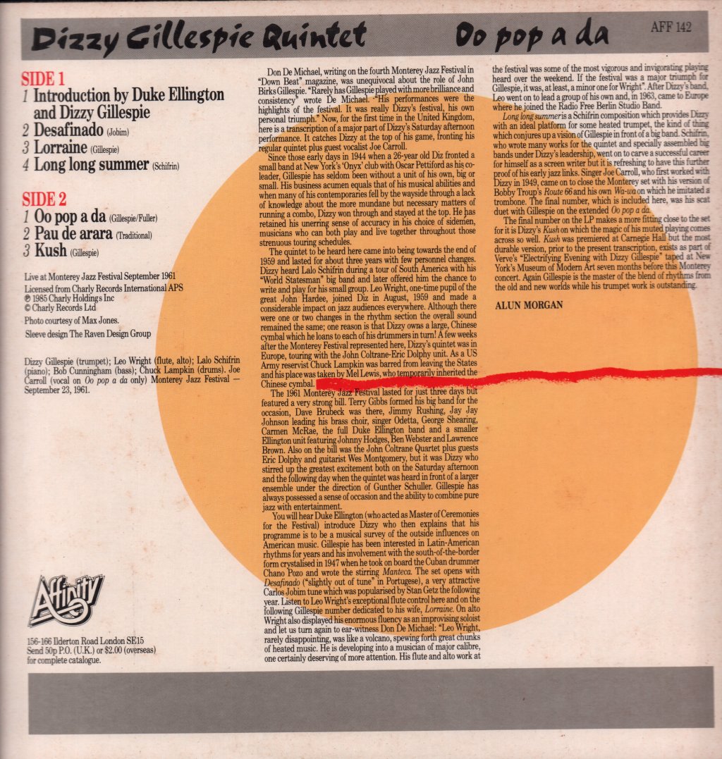 Dizzy Gillespie Quintet - Oo Pop A Da - Lp