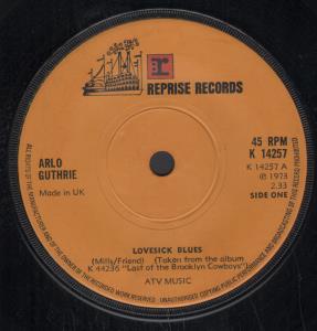Arlo Guthrie - Lovesick Blues - 7 Inch