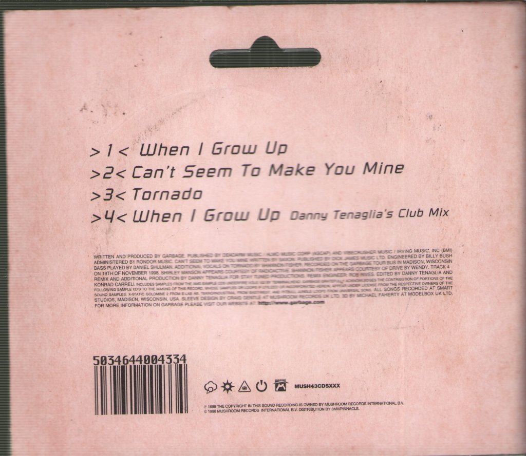 Garbage - When I Grow Up - Cd