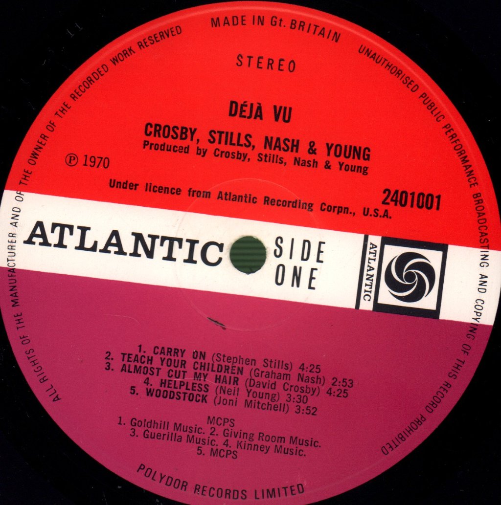 Crosby Stills Nash And Young - Deja Vu - Lp