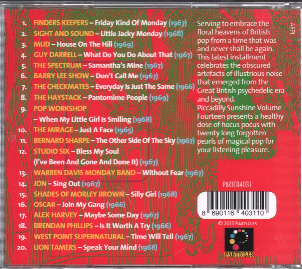 Various Artists - Piccadilly Sunshine Part Fourteen (British Pop Psych And Other Flavours 1965 - 1969) - Cd
