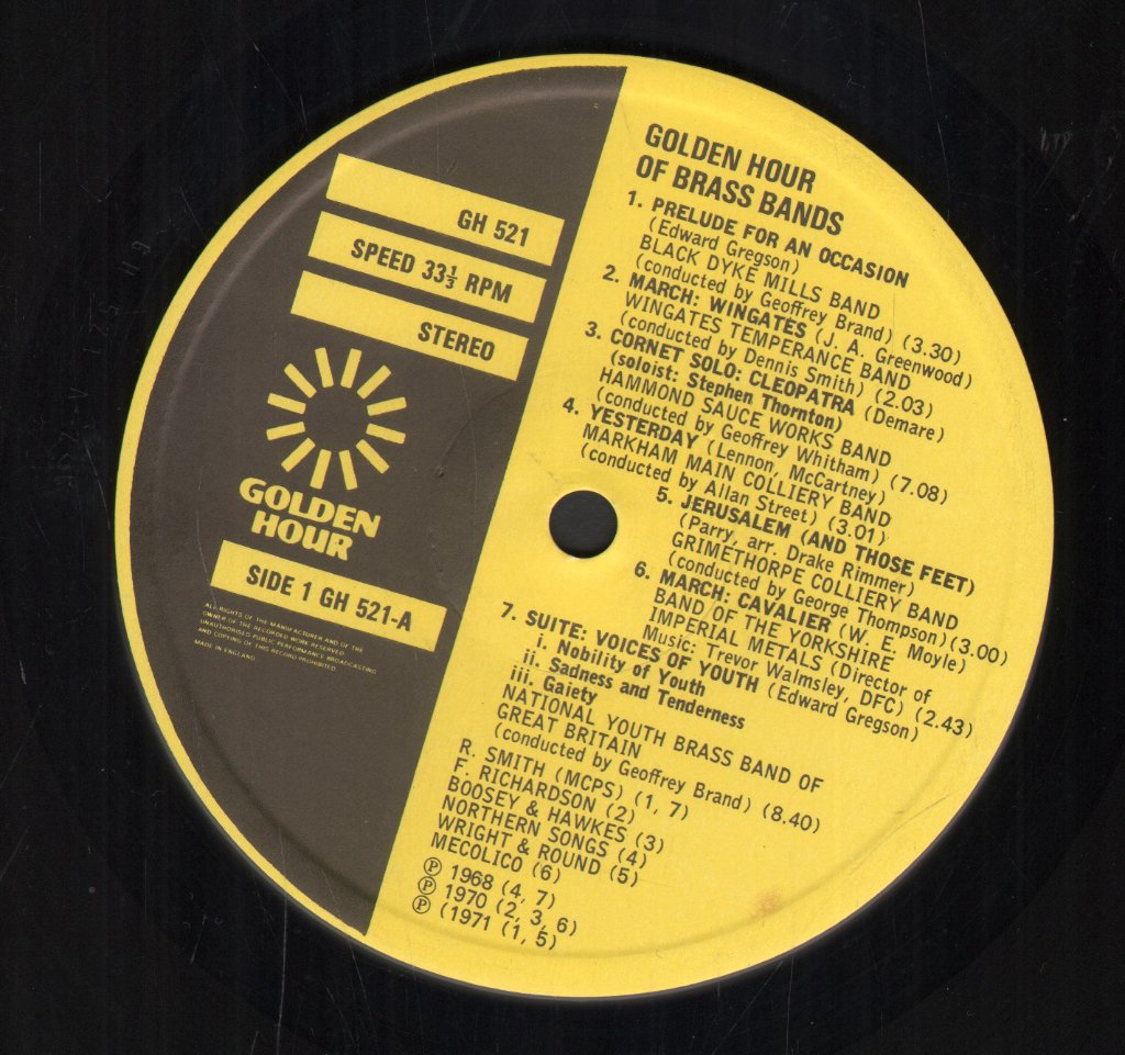 Various Artists - Golden Hour Of Brass Bands - Lp