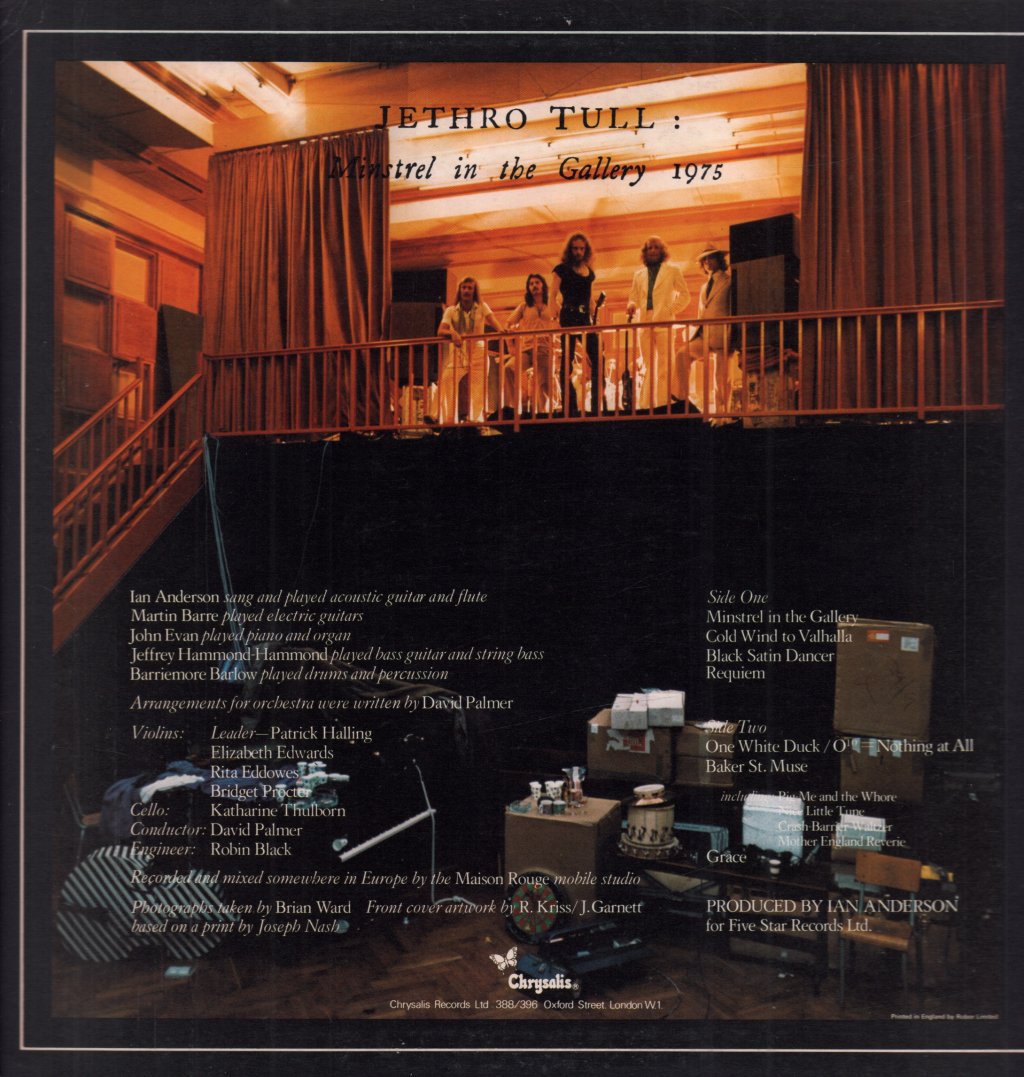Jethro Tull - Minstrel In The Gallery - Lp