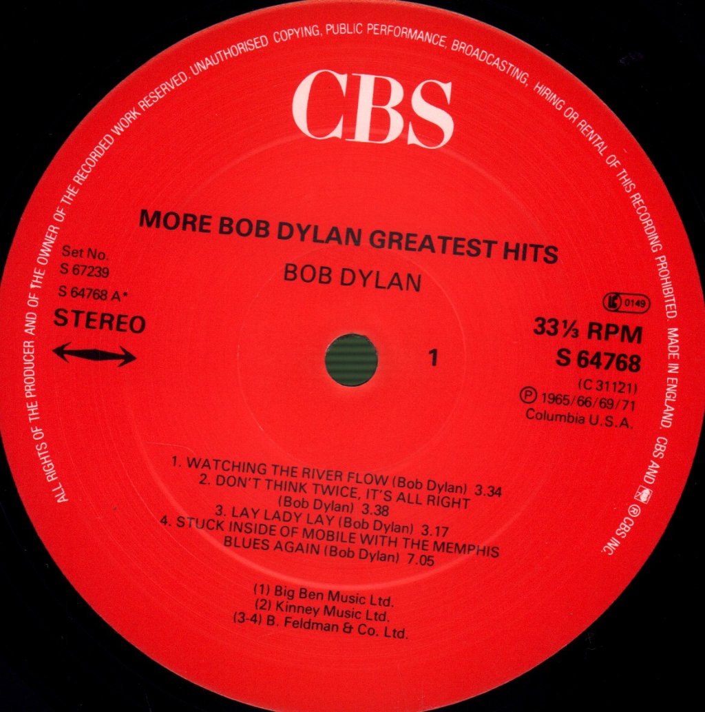 Bob Dylan - More Bob Dylan Greatest Hits - Double Lp