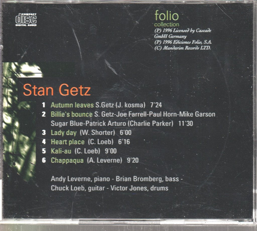 Stan Getz - Jazz Masters 100 Anos De Swing - Cd