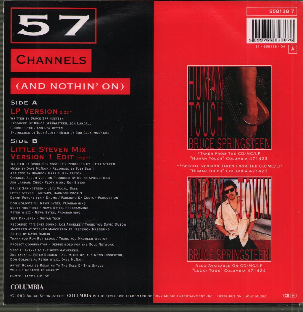 Bruce Springsteen - 57 Channels (And Nothin' On) - 7 Inch