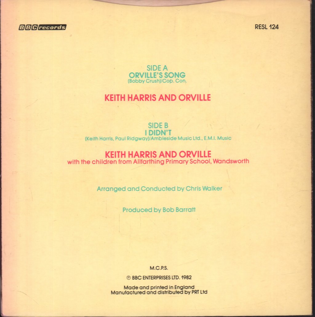 Keith Harris And Orville - Orville's Song - 7 Inch