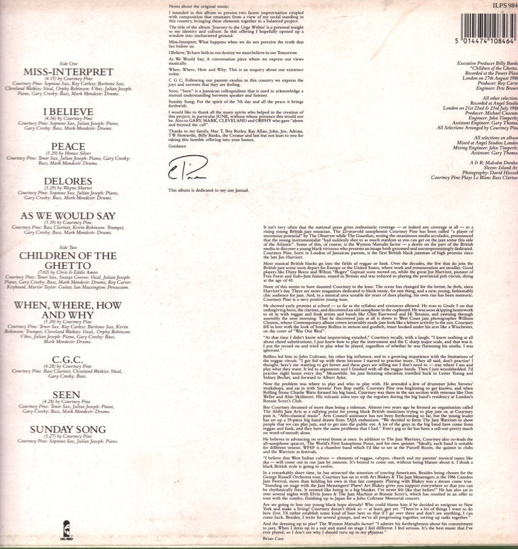 Courtney Pine - Journey To The Urge Within - Lp