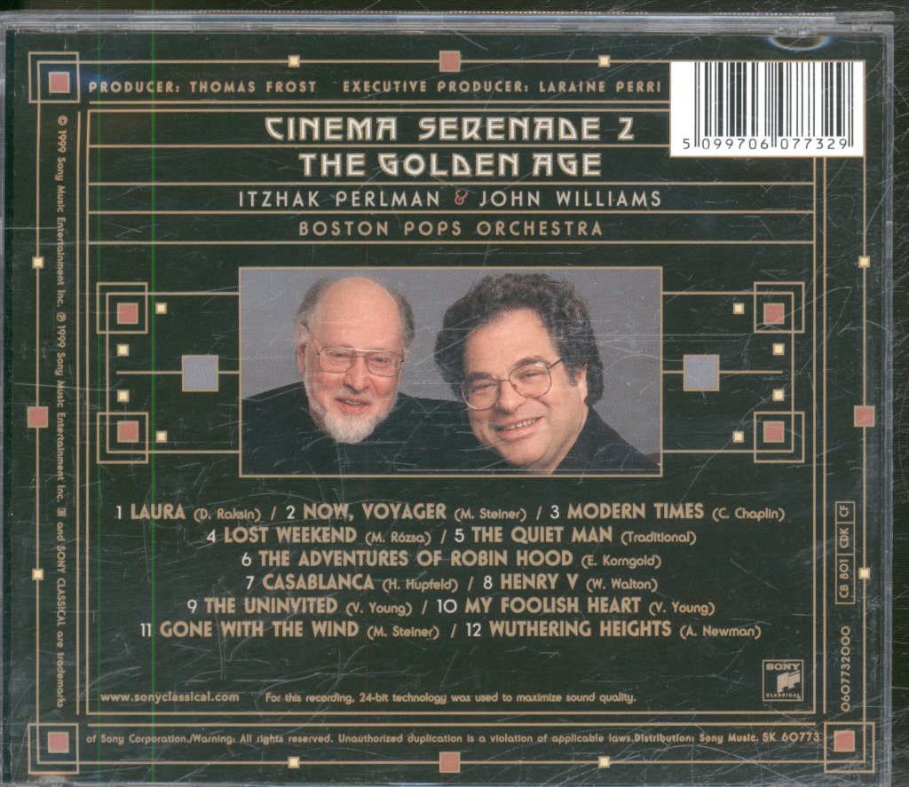 Itzhak Perlman, John Williams, The Boston Pops Orchestra - Cinema Serenade 2 - Cd