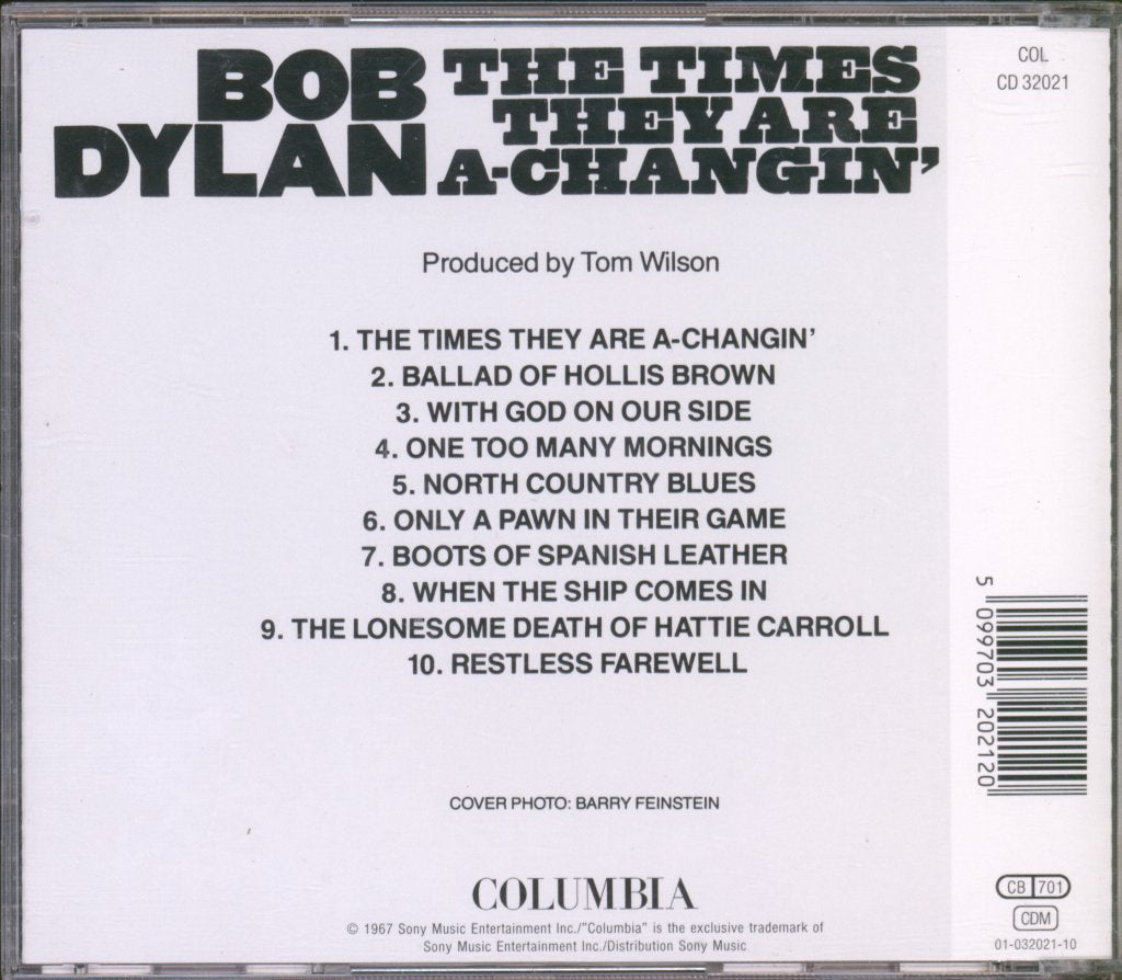 Bob Dylan - Times They Are A-Changin' - Cd