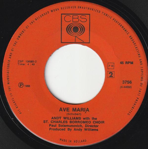 andy williams with the st charles borromeo choir - Battle Hymn Of The Republic - 7 Inch