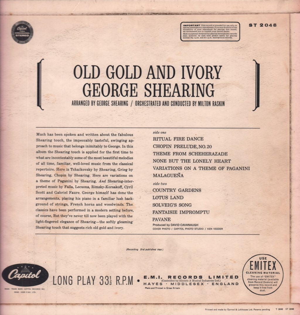 George Shearing - Old Gold And Ivory - Lp